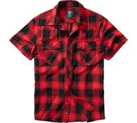 Brandit Checkshirt Short Sleeve Shirt, red/black, size 4XL