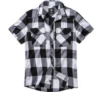 Brandit Checkshirt Short Sleeve Shirt, white/black, size 3XL