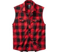 Brandit Check Sleeveless Shirt Red 7XL Men