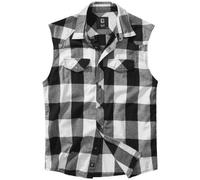 Brandit Checkshirt Sleeveless White / Black Size Small