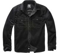 Brandit Men's Corduroy Classic Shirt Long Sleeve Dress, Schwarz, 4XL