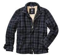 Brandit Classic Sherpa Checkered Jacket Mens Checkered Anthracite/Black