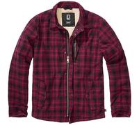 Brandit Classic Sherpa Checkered Jacket Mens Checkered Thick Warm Red/Black
