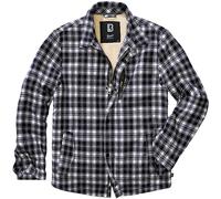 Brandit Classic Sherpa Checkered Jacket Mens Checkered Thick White/Black