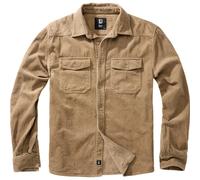 Classic long-sleeve velvet shirt Brandit Brown L