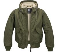 Brandit CWU Hooded Jacket Flight Bomber Winter Teddy Fur Wind-repellent Olive