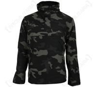 Brandit Dark Camo Windbreaker - Nylon Shell, Fleece Lined, Camping and Hiking