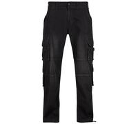 Brandit Denim Cargo Trousers Mens Jeans Pants Utility Work Combat Black