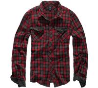 Brandit Duncan Longsleeve red grey XL