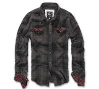 Brandit Check Duncan Long Sleeve Shirt Black 7XL Men