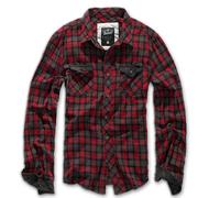 Brandit Check Duncan Long Sleeve Shirt Red S Men