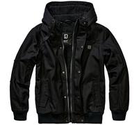 Brandit Essential Jacket Mens Hood Winter Warm Teddy Coat Black