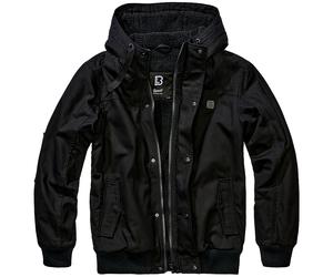 Brandit Essential Jacket Mens Hood Winter Warm Teddy Coat Black
