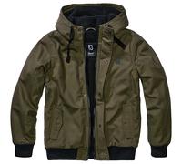 Brandit Essential Jacket Mens Hood Winter Warm Teddy Coat Olive