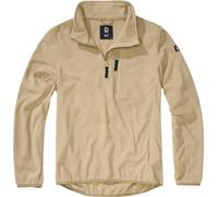 Brandit Fleece Half Zip Sweater, beige, size M