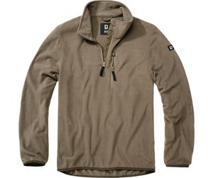 Brandit Fleece Half Zip Sweater, olive, size XL