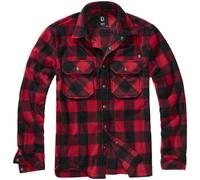 Brandit Fleece shirt Jeff Longsleeve black red 4XL
