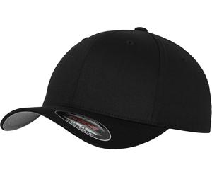 Brandit Flexfit Wooly Combed Cap, black/grey, size L/XL