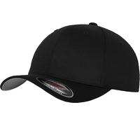 Brandit Flexfit Wooly Combed Cap, black/grey, size S/M