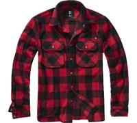 Brandit Herren Hemd Jeff Fleece Shirt Long Sleeve Red/Black