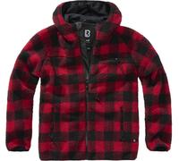 Brandit Herren Jacke Teddyfleece Worker Jacket Red/Black