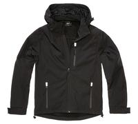 Brandit Hurricane Softshell Jacket Mens Outdoor Windbreaker Hooded Black