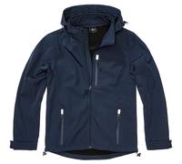 Brandit Hurricane Softshell Jacket Mens Outdoor Windbreaker Hooded Navy