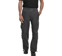 Brandit Individual Wear Men's Authentic Cotton Military-Style Loose-Fit Multi Pocket Casual Cargo Pants with Drawstring Legs, Anthracite - United States Version, XXL