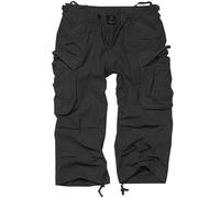 Brandit Industry Vintage 3/4 Shorts Mens Outdoor Camping Tactical Bottoms Black
