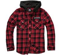 Brandit Iron Maiden Eddy Checkshirt Sweathood Mens Red/Black Checkered