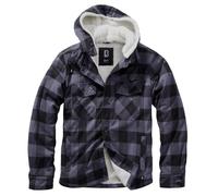 Brandit Jacke Lumberjacket hooded in Black/Grey