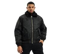 Brandit Jacket Jacket MA2 Fur Collar, Black, 6XL Men, Black/White, 6XL