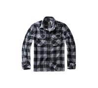 Brandit Jeff Fleece Shirt, black-grey, size L for Men