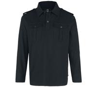 Brandit Jersey Polo Shirt Willis Long Sleeve Long-sleeve Shirt black S