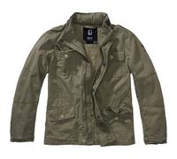 Brandit Kids Britannia Jacket Weatherproof Cotton Vintage Coat Hooded Olive