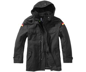Brandit Kids BW Parka Hooded Teddy Lining Warm Hiking Childrens Jacket Black