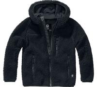 Brandit Kids Teddyfleece Hooded Jacket High Pile Warm Teddy Fleece Hiking Black