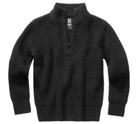Brandit Kids Marine Pullover Troyer Regular Fit Long Sleeves Warm Jumper Black