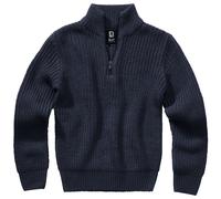 Brandit Kids Marine Pullover Troyer Regular Fit Long Sleeves Warm Jumper Navy
