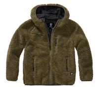 Brandit Kids Teddyfleece Hooded Jacket High Pile Warm Teddy Fleece Hiking Olive