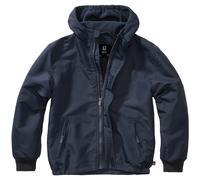 Brandit Kids Windbreaker Front Zip Water-repellent Jacket Fleece Lining Navy