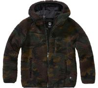 Brandit Kinder Jacke Kids Teddyfleecejacket, Hood Woodland
