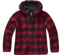 Brandit Ladies' Hooded Fleece Jacket Fleece Jacket red black S
