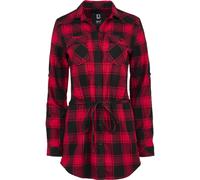 Brandit Ladies Longshirt Lucy Top Blouse Button Checkered Pattern Shirt Collar