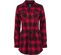 Brandit Ladies Longshirt Lucy Top Blouse Button Checkered Pattern Shirt Collar