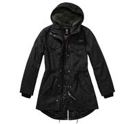 Brandit Ladies Marsh Lake Parka Warm Zip Military Vintage Army Teddy Coat Black