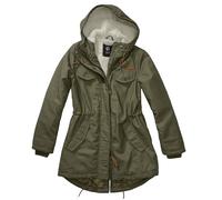 Brandit Ladies Marsh Lake Parka Warm Zip Military Vintage Army Teddy Coat Olive