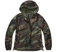 Brandit Ladies Summer Windbreaker frontzip Hiking Military Jacket Woodland Camo