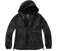 Brandit Ladies Summer Windbreaker frontzip Hiking Urbanwear Hooded Jacket Black