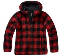 Brandit Teddyfleece Ladies Jacket, black-red, size L for Women